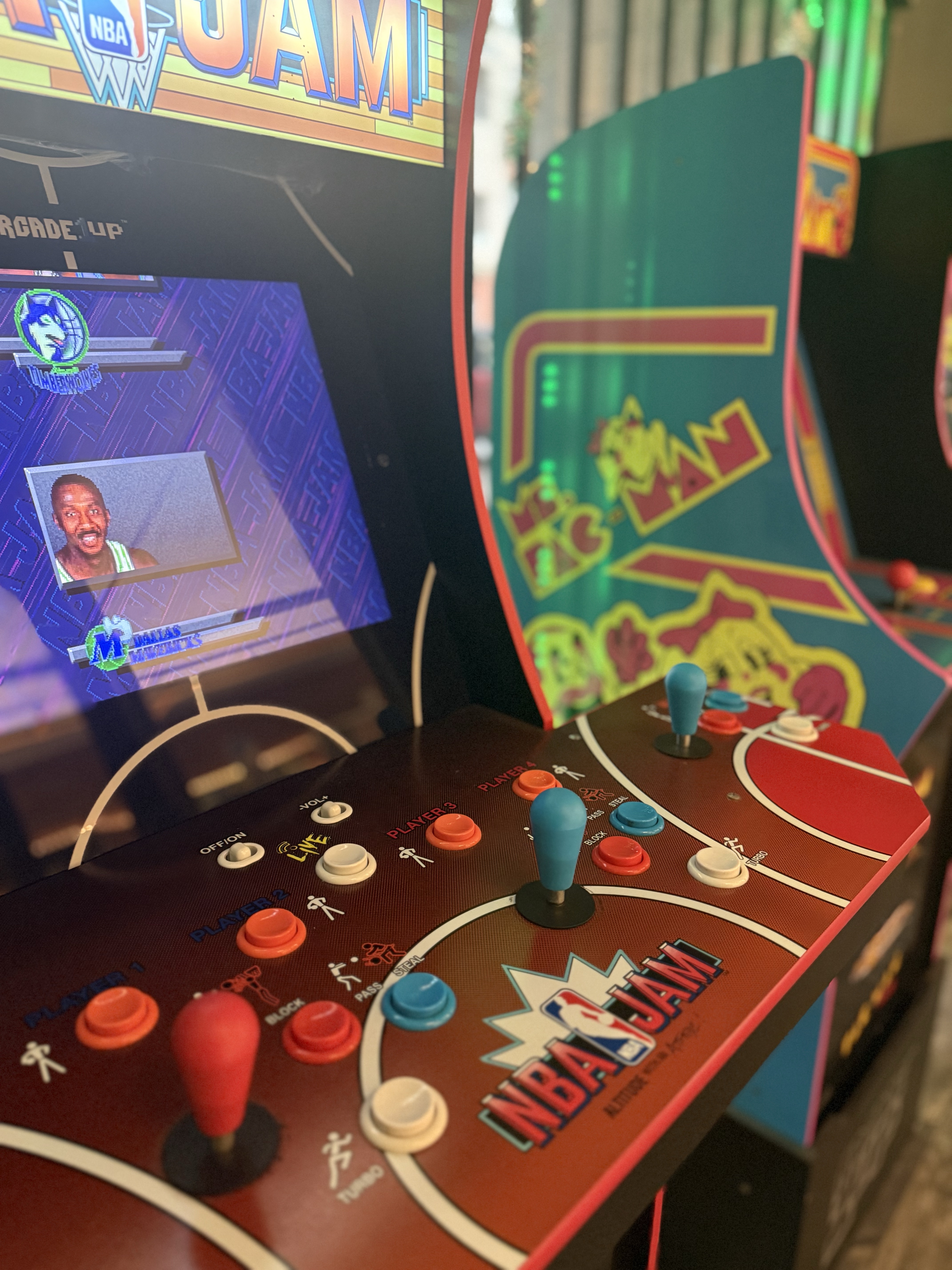 Arcade games available in-store